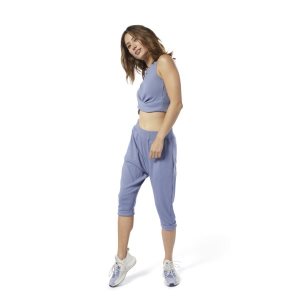 Crop Top Damskie Reebok Studio Novelty Indygo PL 09ZAEWT